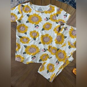 Sunflower Print Kids Pajamas